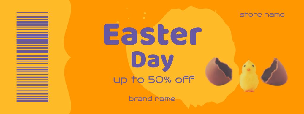 Easter Holiday Sale Coupon Πρότυπο σχεδίασης