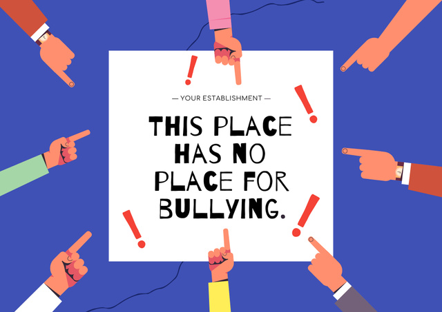 Promoting Anti-Bullying Awareness Poster B2 Horizontalデザインテンプレート