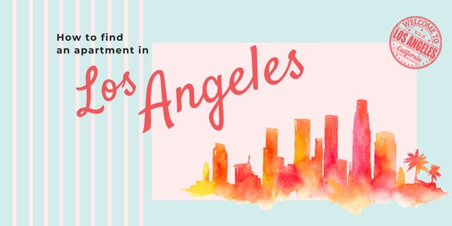 Template di design Los Angeles city painting Image