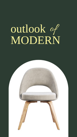 предложение мебели со стильным креслом Instagram Video Story – шаблон для дизайна
