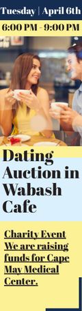 Ontwerpsjabloon van Skyscraper van Dating Auction in Wabash Cafe