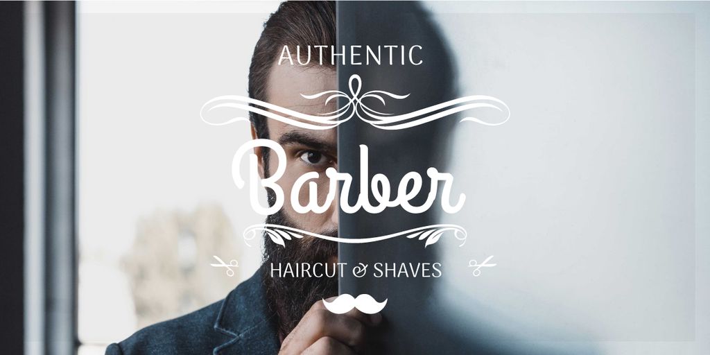 Ontwerpsjabloon van Image van Barbershop Services With Professional Haircut