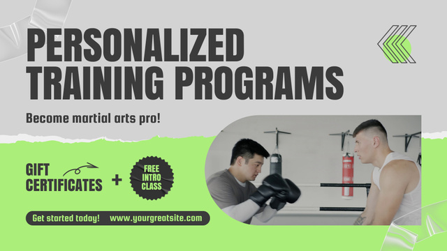 Bespoke Training Programs In Martial Arts Full HD video Design Template