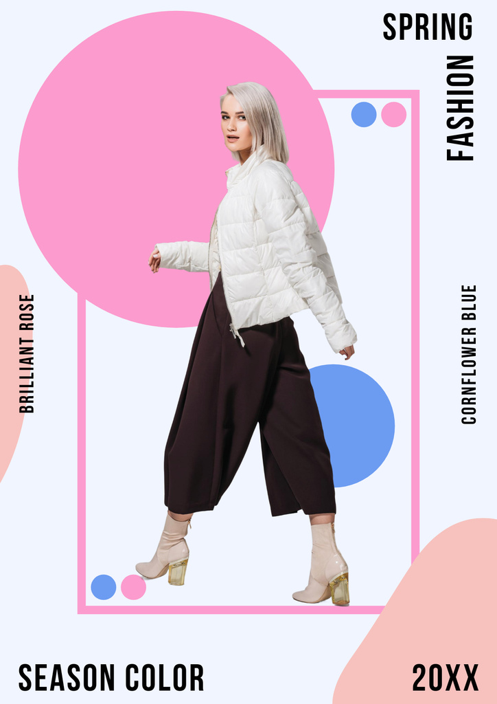 Szablon projektu Fashion Collection Ad with Young Woman Poster