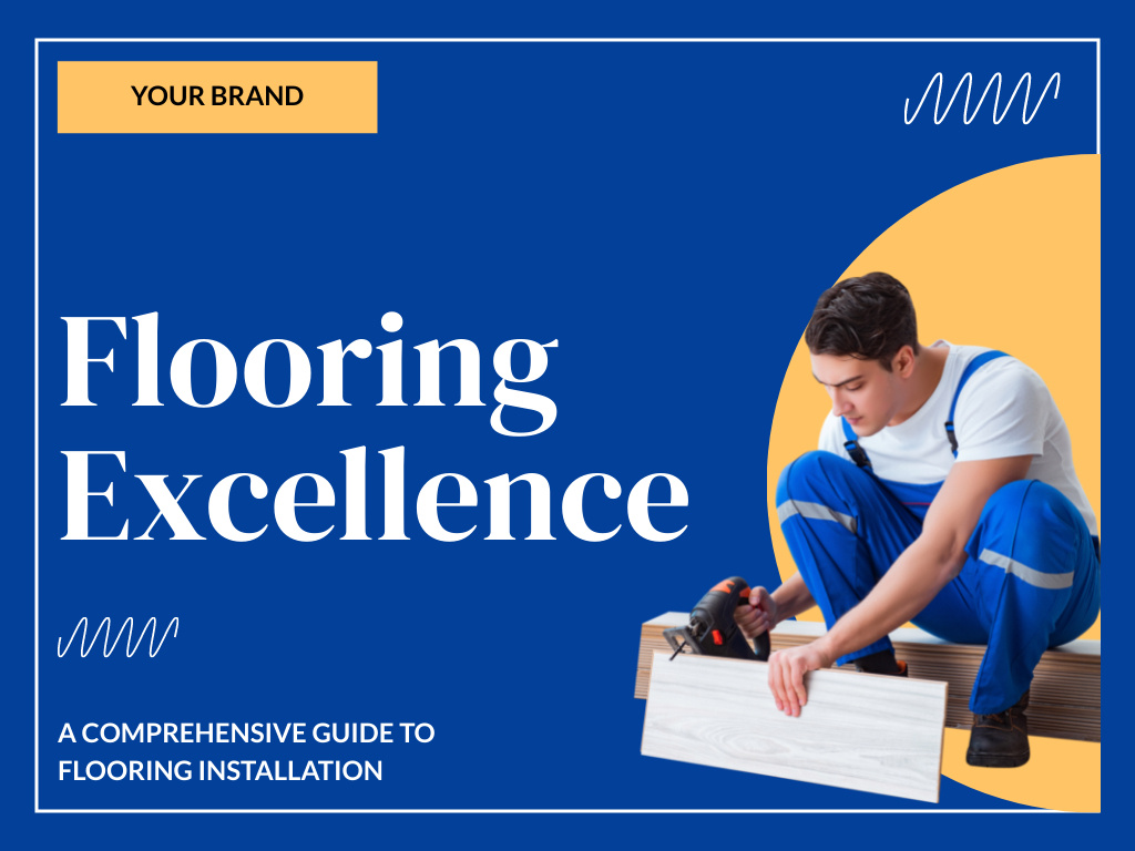 Designvorlage Services of Flooring Excellence with Repairman für Presentation