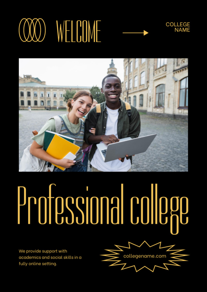 Rapid Look At Professional College Application Procedure Flyer A6 Šablona návrhu