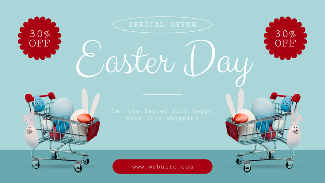 Special Offer on Easter Day FB event cover Design Template