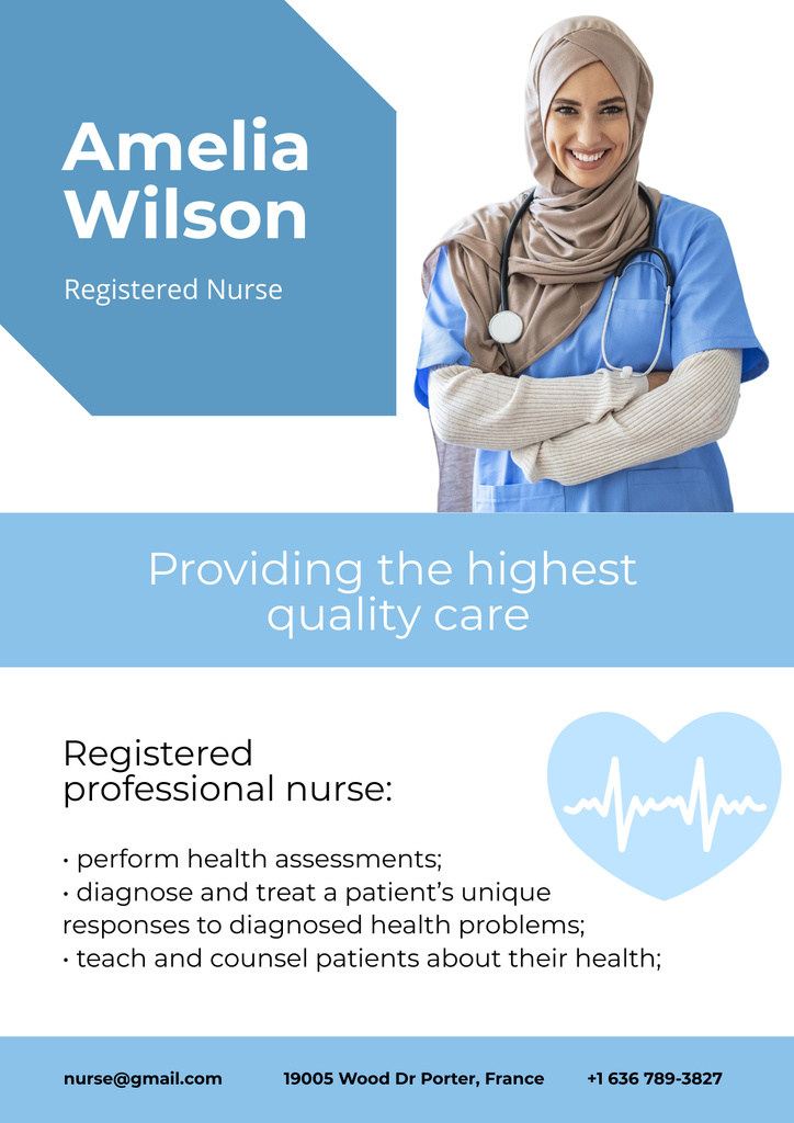 Nurse Services Offer Poster Design Template