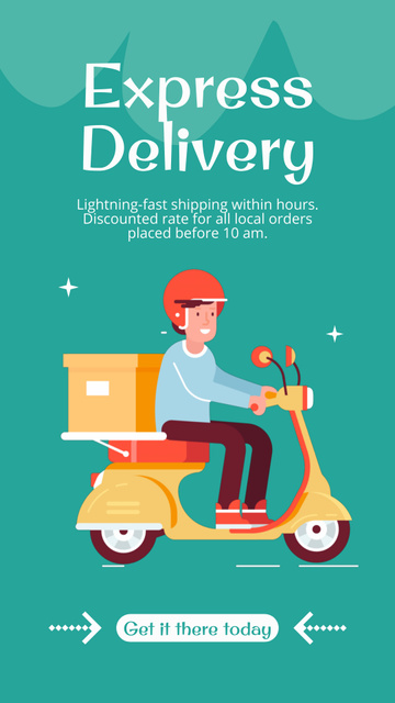 Urban Delivery of Orders Instagram Video Story Design Template