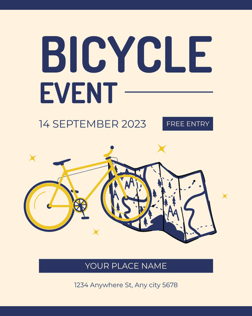 Bicycles Traveling Tour Instagram Post Vertical – шаблон для дизайна