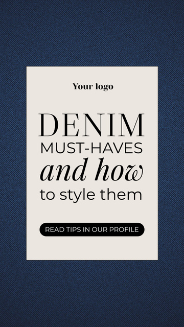 Blog about How to Style Denim Clothes Instagram Story Šablona návrhu