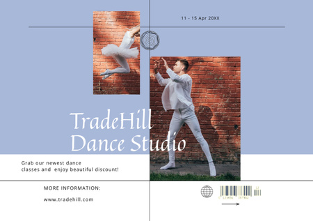 Platilla de diseño Dance Studio Invitation Flyer A5 Horizontal