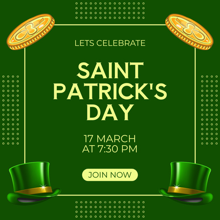 St. Patrick's Day Celebration Ad Instagram Design Template