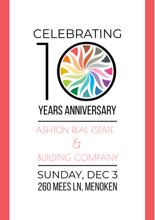 Plantilla de diseño de Celebrating Anniversary Invitation Poster 