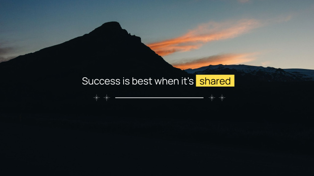 Philosophical Quote About Partnership And Success Youtube Design Template