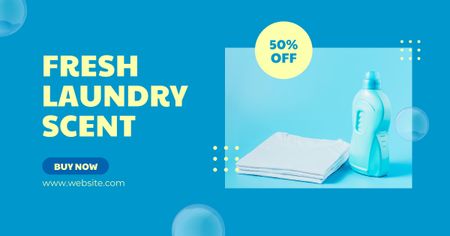 Ontwerpsjabloon van Facebook AD van Fresh Laundry Scent Ad