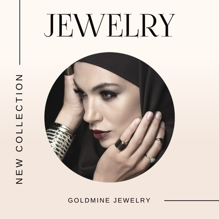 Szablon projektu Ogłoszenie nowej kolekcji biżuterii Instagram
