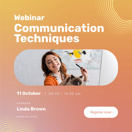 Communication Techniques Webinar Ad Instagram Design Template