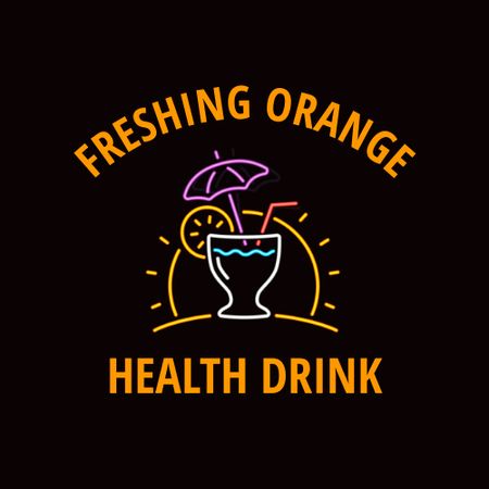 Cafe Ad with Drink Animated Logo Πρότυπο σχεδίασης