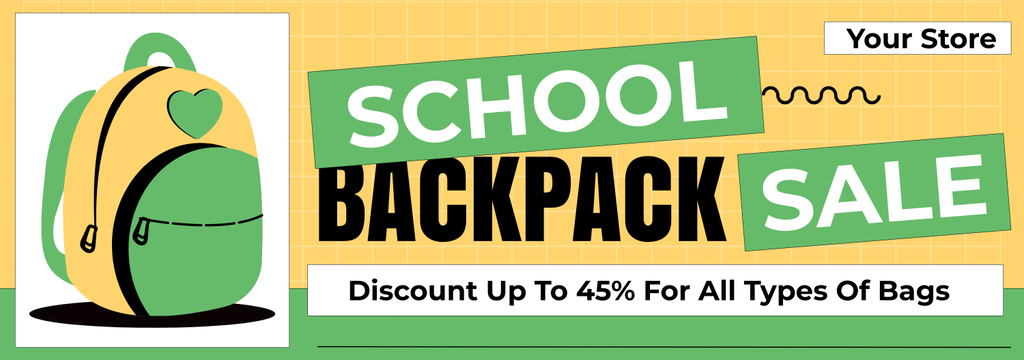 Offer Discounts on All Types of Backpacks Tumblr Design Template