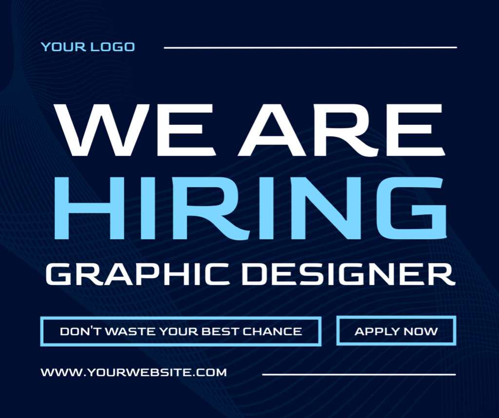 Designvorlage Chance to Become a Graphic Designer für Facebook