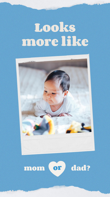 Cute Little Newborn Baby Instagram Story – шаблон для дизайну