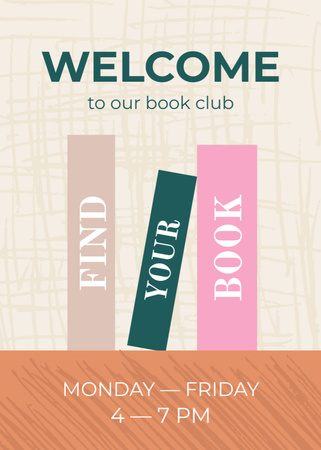 Welcome to book club Invitation – шаблон для дизайну