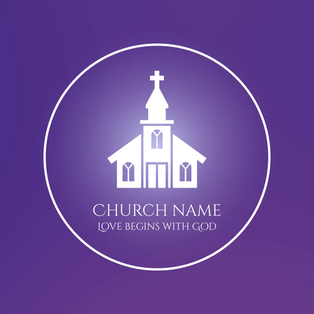 Church With Religious Citation About God And Love Animated Post Design Template
