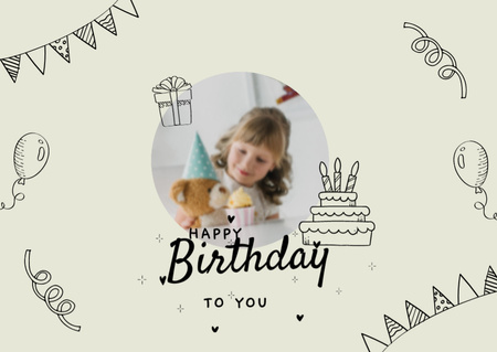 Ontwerpsjabloon van Card van heldere verjaardag feestdag