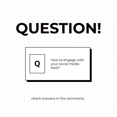 Designvorlage Question about Social Media für Instagram