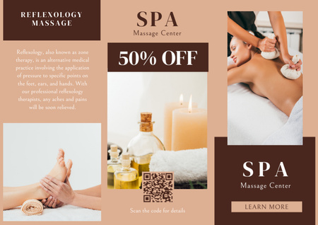 Offer Discounts on Spa Services Brochure Design Template