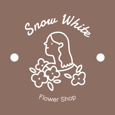 Szablon projektu godło kwiaciarni Logo