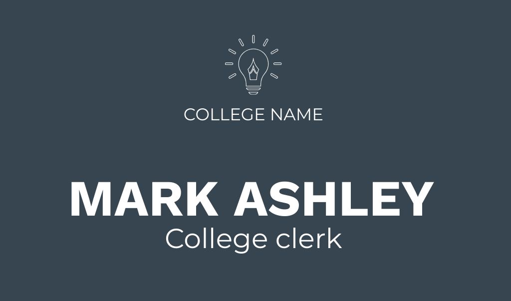 College Clerk or Teacher's Ad Business card Πρότυπο σχεδίασης