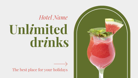 Modèle de visuel Hotel Ad with Summer Cocktails - Full HD video