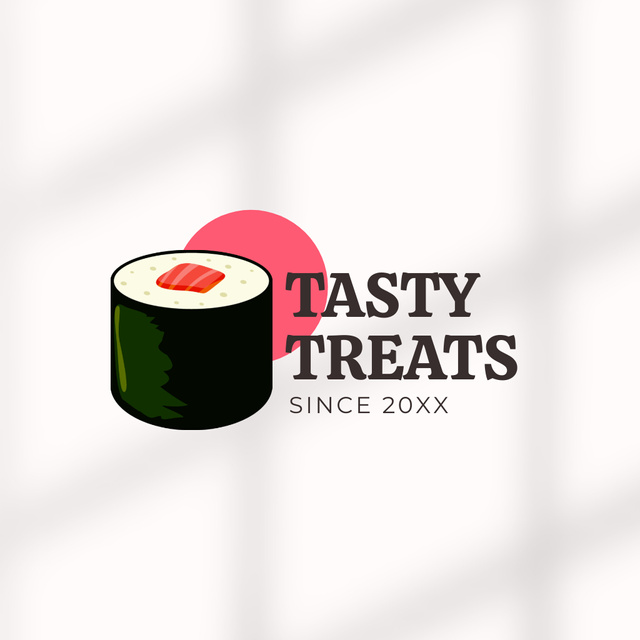 Flavorsome Treats Restaurant Promotion In White Animated Logo Πρότυπο σχεδίασης