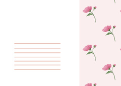 Mother's Day Holiday Greeting with Cute Pink Flowers
