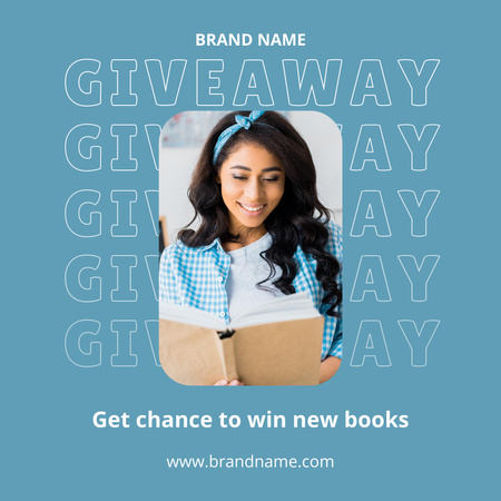 Giveaway Books Announcement Instagram Design Template
