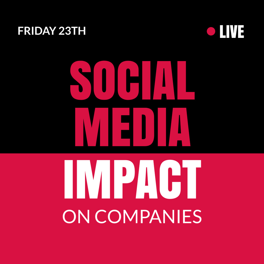 Social Media Marketing Impact Instagramデザインテンプレート