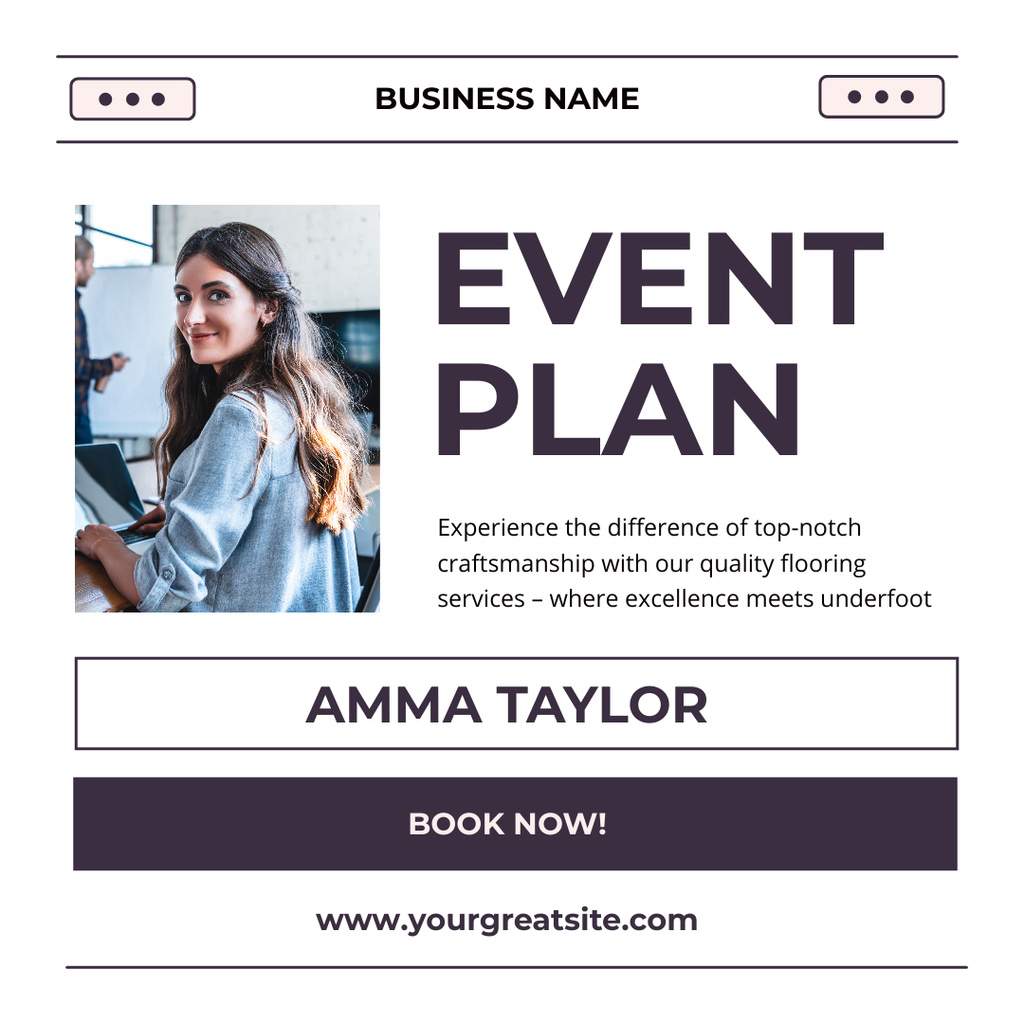 Booking Event Planning Expert Instagram Modelo de Design