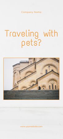 Travel Guide with Pets Ad Flyer 3.75x8.25in Šablona návrhu