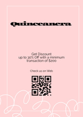 Announcement of Quinceañera with Pretty Girl