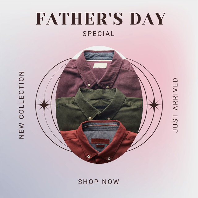 Ontwerpsjabloon van Instagram van Father's Day New Collection Sale