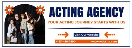 Start of Classes at Acting Academy Facebook cover Design Template