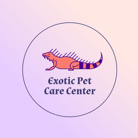 Modèle de visuel Soins des animaux exotiques - Animated Logo