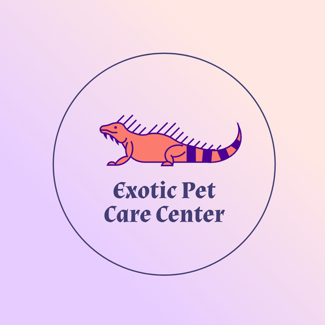 Exotic Pets Care Animated Logo Πρότυπο σχεδίασης