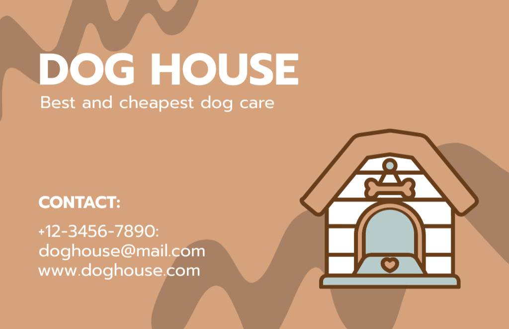 Dog House Making Services Business Card 85x55mm – шаблон для дизайна