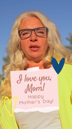 Frase de amor e parabéns pelo dia das mães TikTok Video Modelo de Design