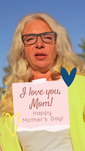 Template di design Love Phrase And Congrats On Mother's Day TikTok Video