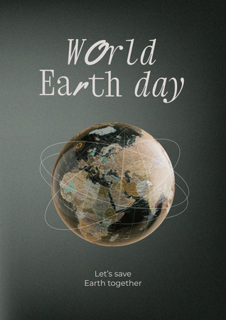 World Earth Day Announcement Poster Modelo de Design