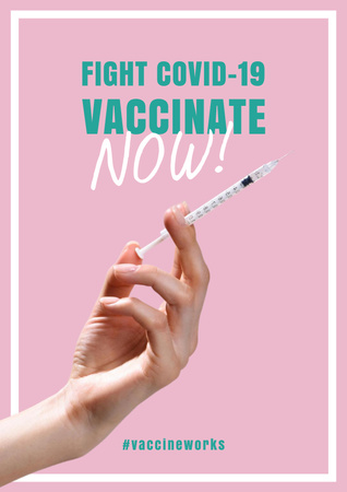 Platilla de diseño Virus Vaccination Motivation Poster